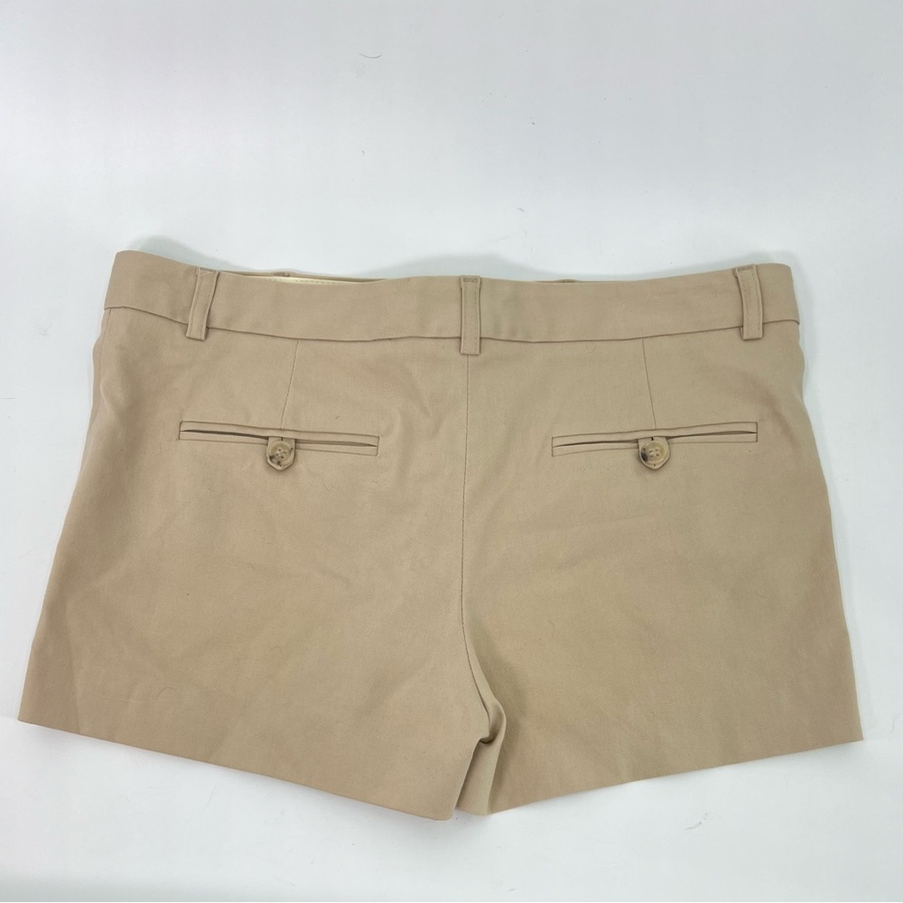 Theory Tan Khaki Bennie Tailored Shorts Pockets Preppy 6 Six - Picture 3 of 11